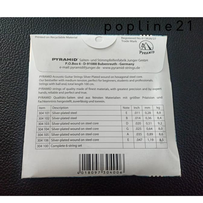 Senar PYRAMID Akustik Original Germany / Acoustic Guitar String
