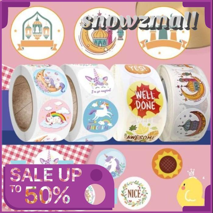

500 PCS STIKER LABEL /STIKER PUJIAN UNTUK ANAK SEKOLAH /LABEL GURU MURID TUGAS SEKOLAH/STICKER REWARD ANAK /STIKER LABEL 1 ROLL (500 PCS) / ROLL STIKER MOTIF KARTUN UNICORN UNTUK DEKORASI / STIKER AMPLOP /STICKER LABEL NILAI BINATANG LUCU 500PCS EKSKLUSIF