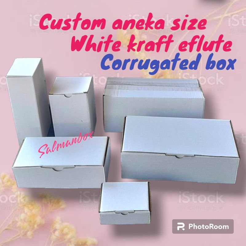 

BOX PACKING PUTIH BAHAN EFLUTE/BOX PREMIUM PUTIH/BOX PACKING PREMIUM/BOX AKSESORIS/BOX PIZZA PUTIH/BOX PARFUM/BOX MINI PUTIH PREMIUM
