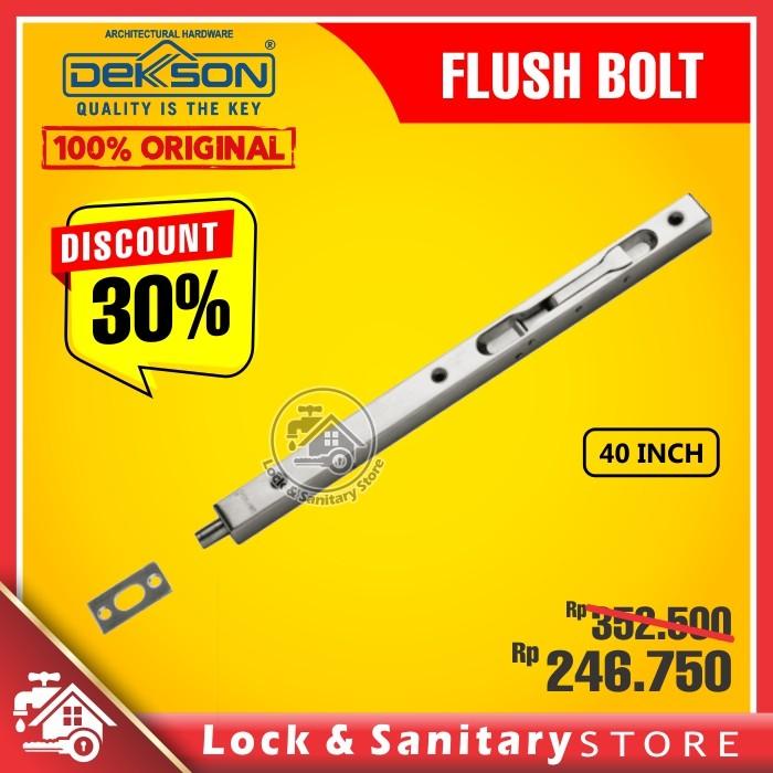 Grendel Flush Bolt Dekkson Dekson Fb 040 40" Inch 100 Cm Grendel Tanam Slot Pi