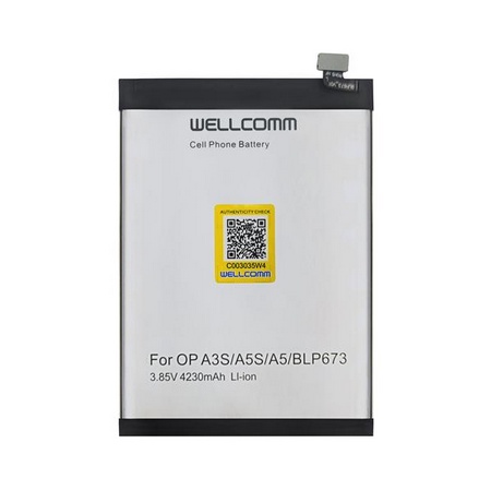 Baterai Wellcomm Oppo A3S/A5S/BLP673