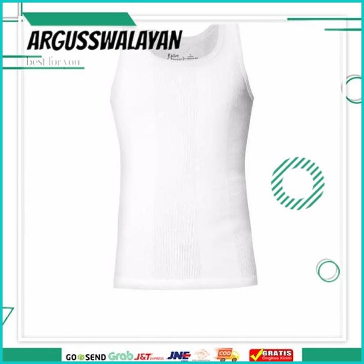 KAOS SINGLET RIDER / KAOS KUTANG RIDER / SINGLET PRIA RIDER PUTIH HIGHT CLASS