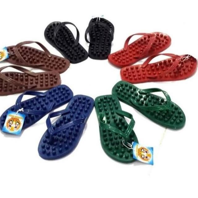 Ready Wg9-5Bdh0 Sandal Karet Kesehatan Refleksi Terapi Rematik Bening Warna Best.Product