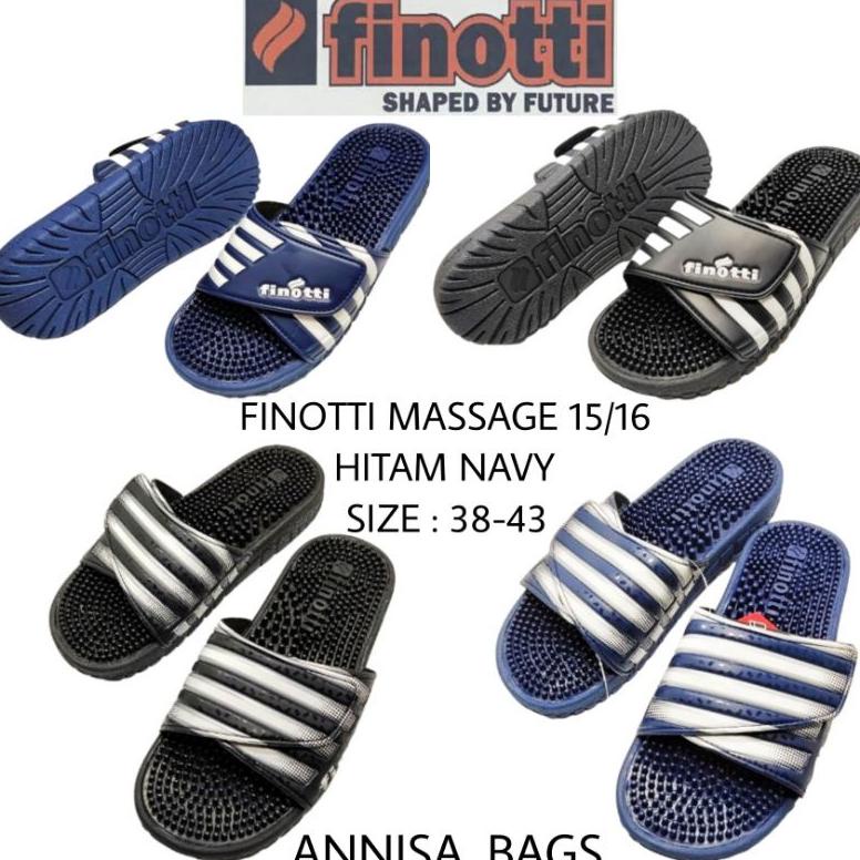 Ready Sandal Kesehatan Finotti Massage ( 15/16 ) Sandal Santai Sandal Pria Sendal Sehat Dll ( Hitam 