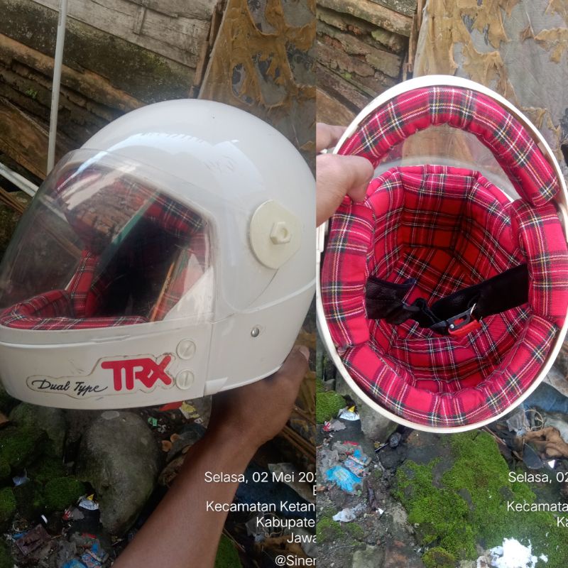 Helm Honda TRX jadul.