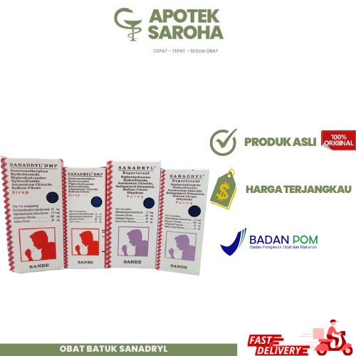 SANADRYL DMP & EXPECTORANT | OBAT BATUK BERDAHAK | OBAT BATUK KERING