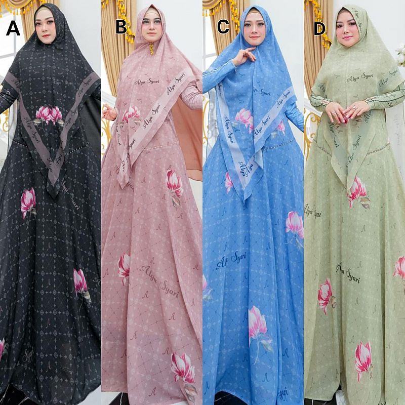 Maharani Series By Alya  Syari Ceruty Jersey TOKO ZAHRA COLLECTION