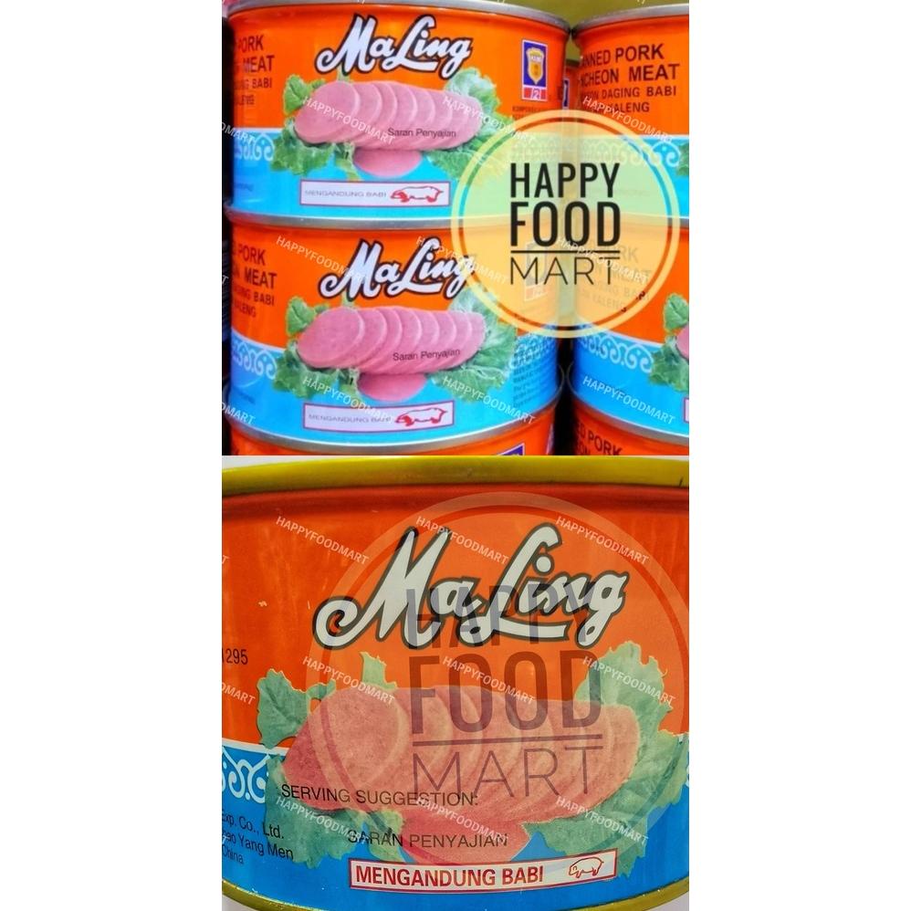 

[SALE] MA LING CANNED PORK LUNCHEON MEAT 397 GR/MALING TTS HAM KORNET BABI/FYF MAKANAN KALENG DAGING Best Seller