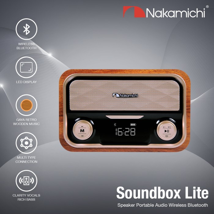 Nakamichi Soundbox LITE Speaker Portable Audio Wireless Bluetooth
