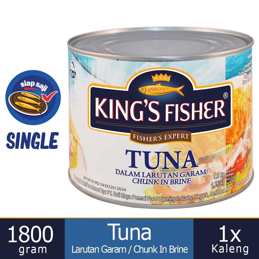 

MyHomey King's Fisher Tuna dalam Air Garam 1800 g Tuna in Brine Daging Tuna Makanan Kaleng Best Seller