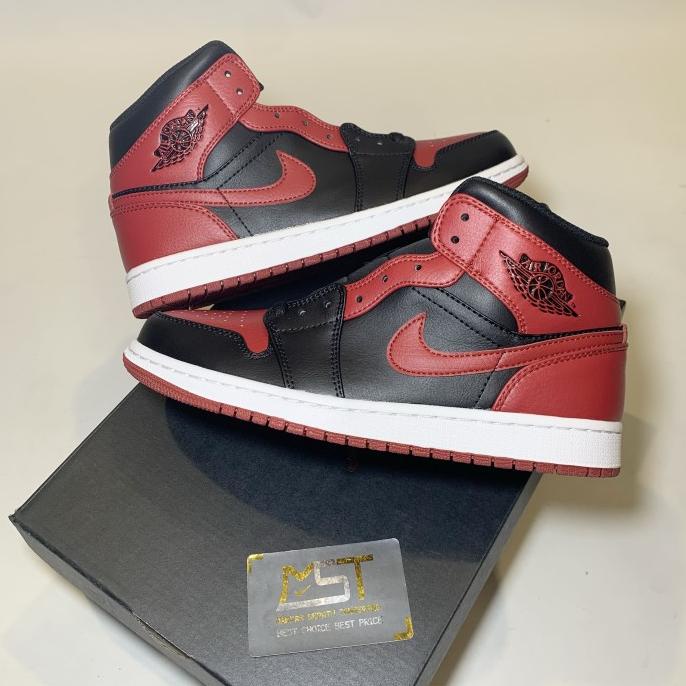 SEPATU PRIA NIKE AIR JORDAN 1 MID BANNED BRED 2020 GODKILLER RETAIL QUALITY BNIB EL09I09A82L
