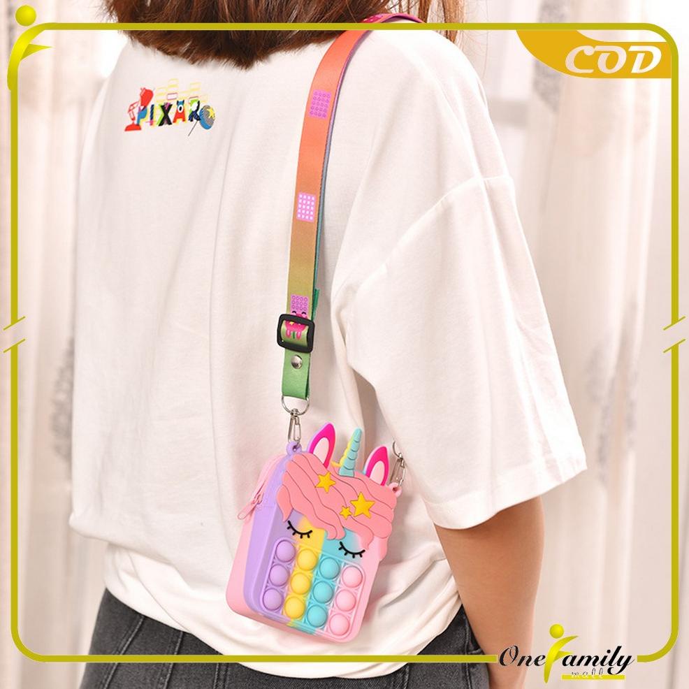 

NUZ ONE-A17 Tempat Pensil Pop It 2IN1 Mainan Pop It Rainbow dan Kotak Pensil Anak / Pencil Case Pop It Pen Holder / Kotak Pena Sekolah Tas Pensil Fidget Toys Push Pop It Pelangi