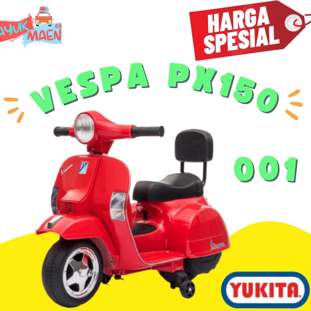 Maenan Motoran Aki VESPA PX150 YUKITA 001- Mainan Anak Motoran Aki NEW