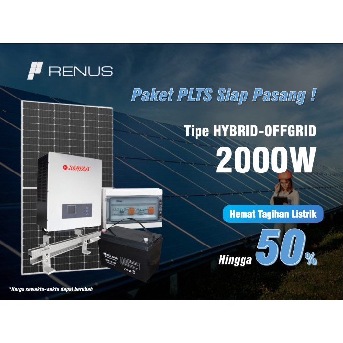 PAKET PLTS OFFGRID 2000W SIAP PASANG