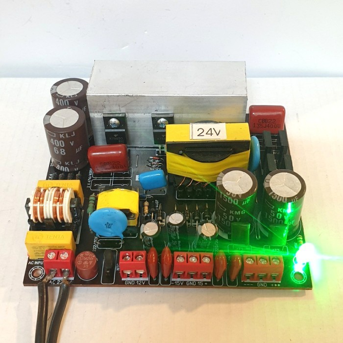 New Trafo Smps Switching 8A Ct24V Extra 1.5A Ct15V&0-12V