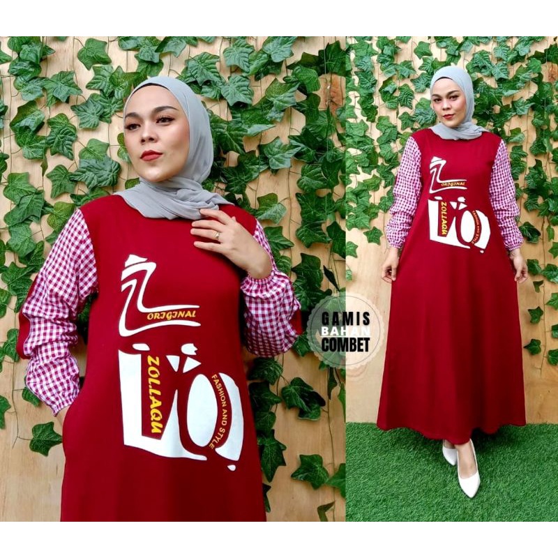 gamis kaos katun combet