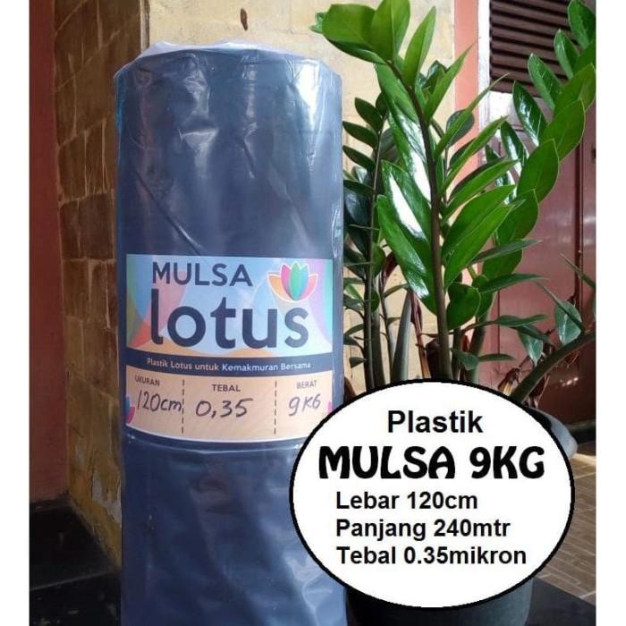 Best Seller Lotus Plastik Mulsa Hitam Perak 9Kg 240M X 120Cm Tebal 0.35 Mikron