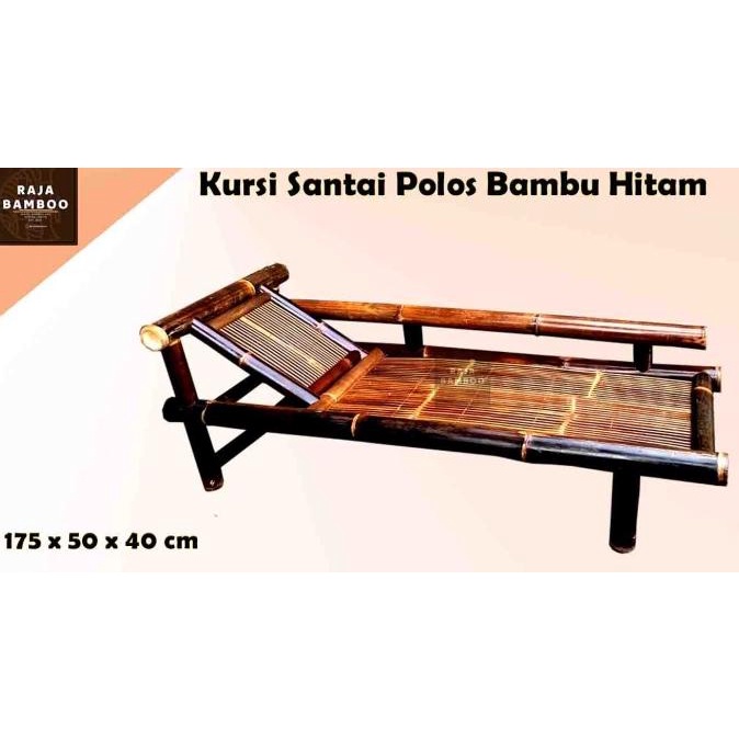 Kursi Santai Bambu Hitam