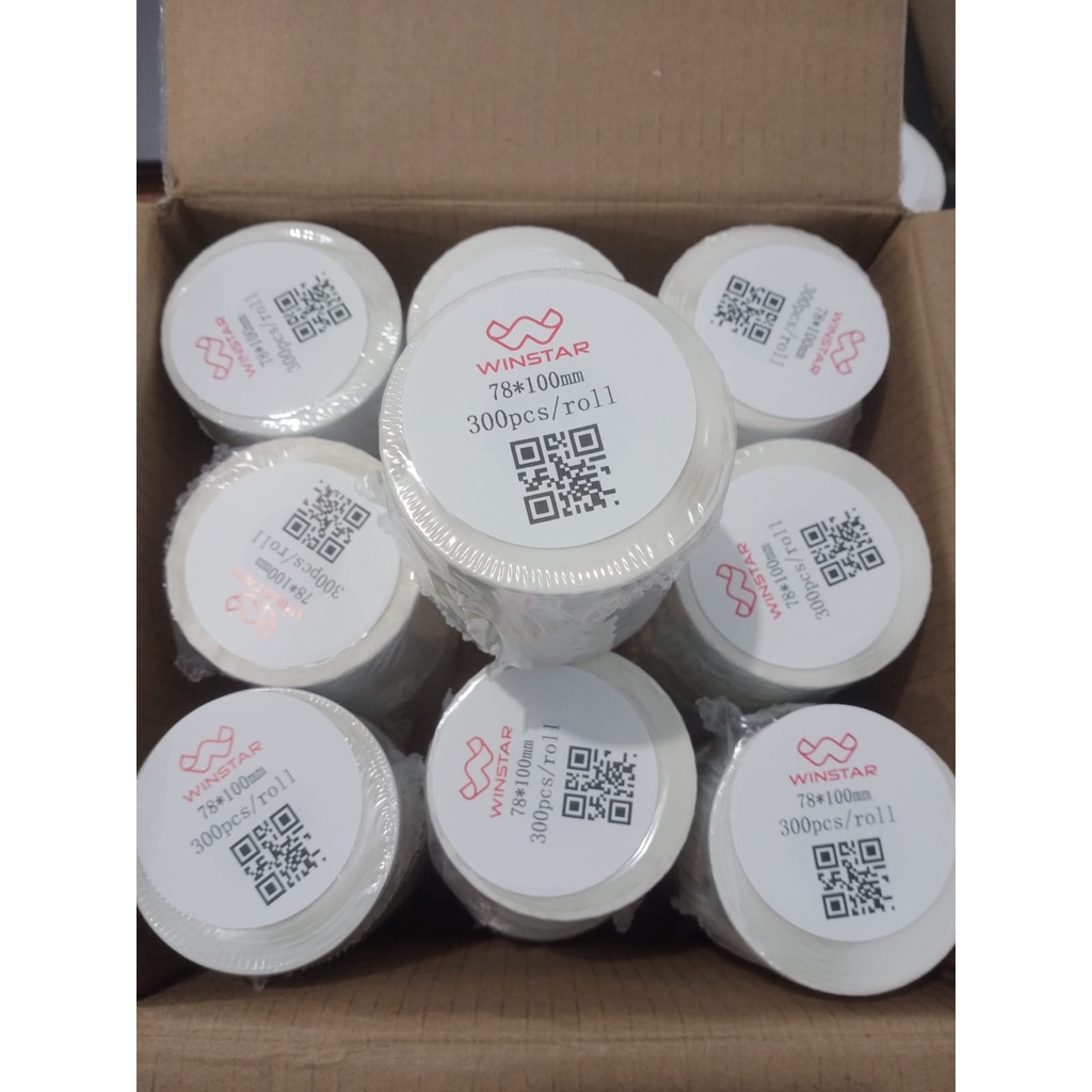 

Stiker Label Barcode Thermal 78 x 100 Label Barcode Olshop Label Pengiriman 78x100 isi 300 lembar