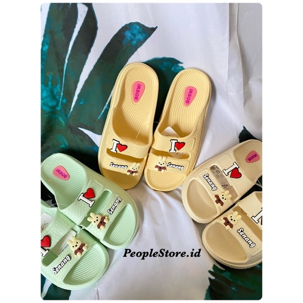 Sandal Selop Wanita Karakter Kelinci Senang / Sandal Karet Wanita Merek Irsoe