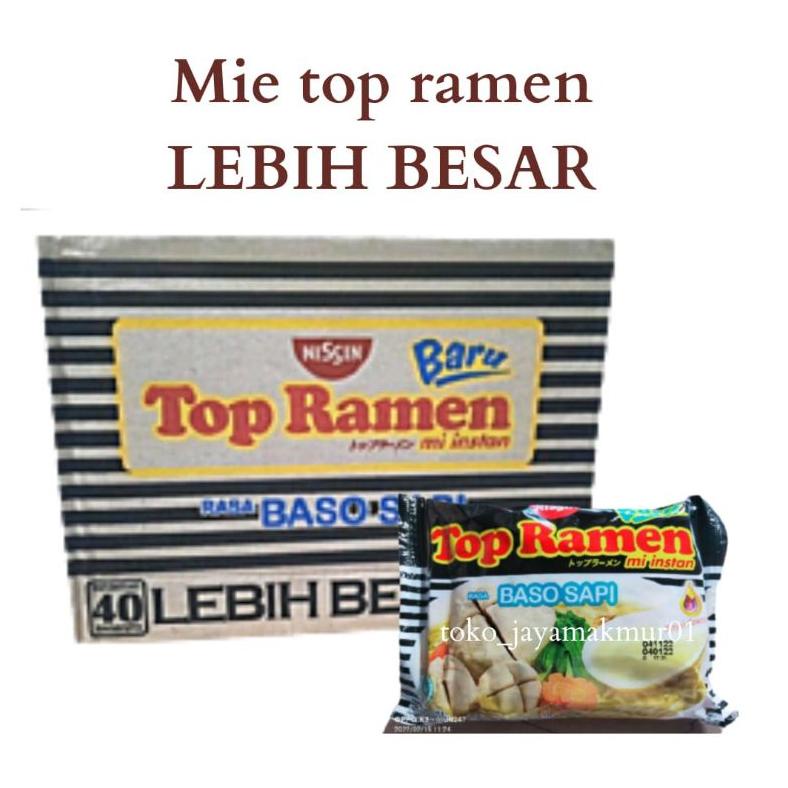 

MIE TOP RAMEN BARU 1Dus 40pcs x 56g NISSIN LEBIH BESAR Best Seller