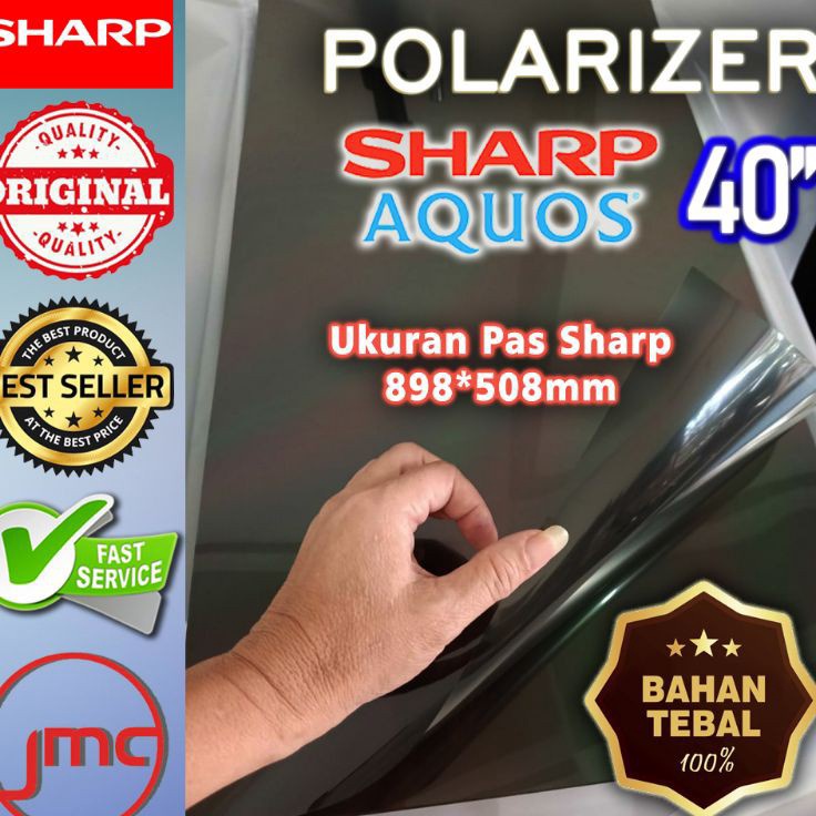 12.12 BRANDS FESTIVAL POLARIS LCD TV SHARP AQUOS 40 INCH 0 DERAJAT LAPISAN DEPAN POLARIZER POLARIZED