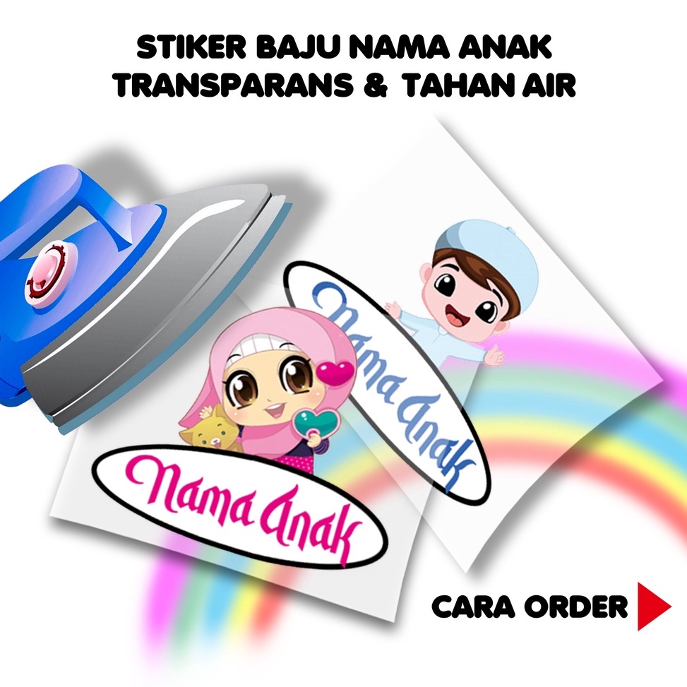 

Baru.. Stiker Baju / Stiker Setrika Nama Anak / Cepat Murah Grosir 46