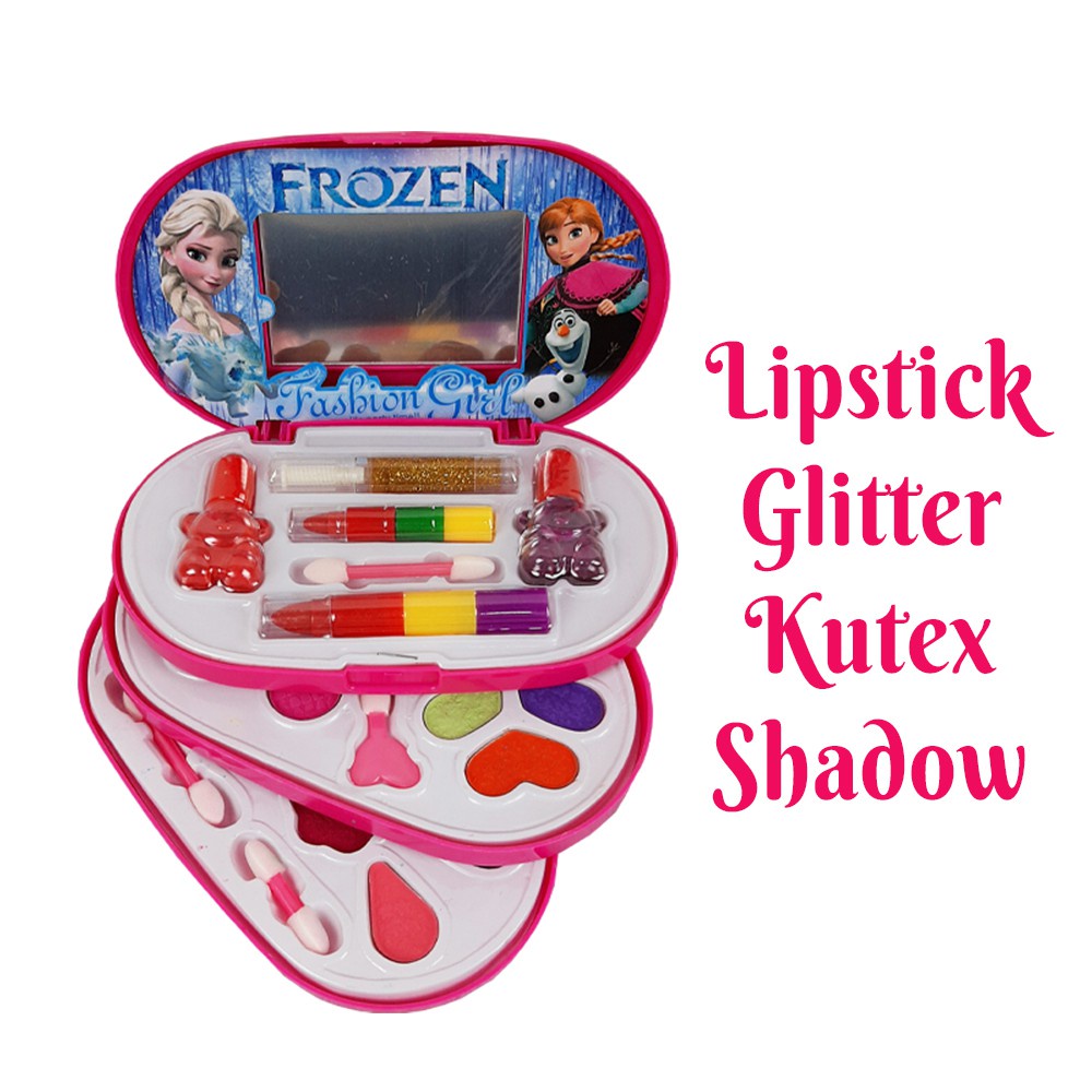 Mainan Anak Perempuan Make Up Set Frozenn 3 susun - kosmetik anak