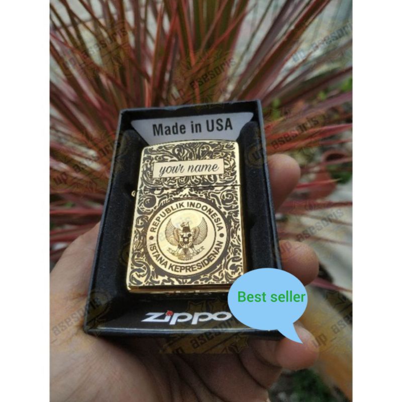 Korek Api Zippo Custom Grafir Logo Foto Print UV Souvenir Kado Koleksi Bahan Kuningan Kualitas Terbaik