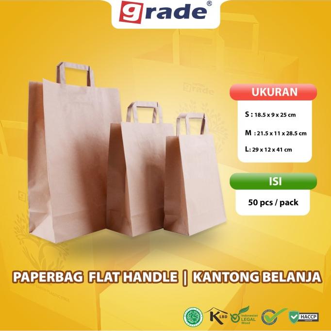 

GRADE Kantong Kertas Flat Handle Bag