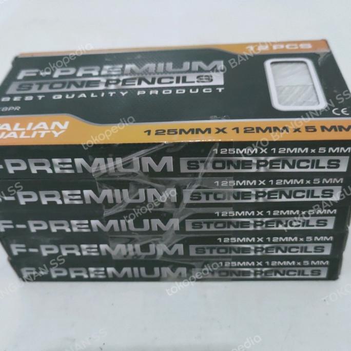 

:=:=:=:=] Kapur Besi F-Premium ukuran 125x12x5mm per 60 pcs/Stone pencil 5 dozen