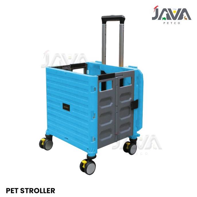 Pet Stroller Troli Lipat Anjing Kucing / Pet Trolley Dog Stroller