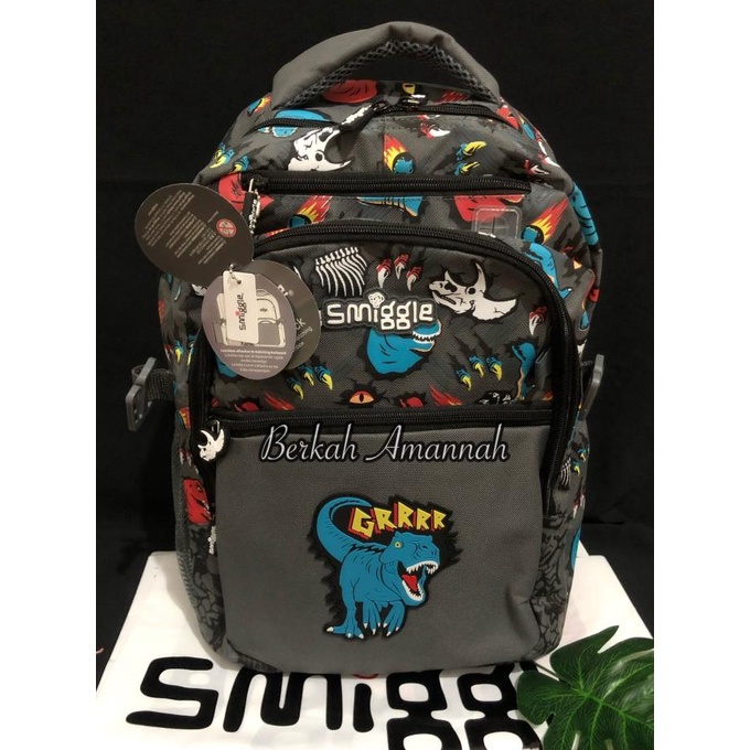 smiggle dinosaurus original tas sekolah