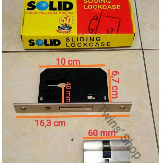 Kunci Sleding Solid / Pintu Geser / Pintu Dorong / Lock Case Sliding
