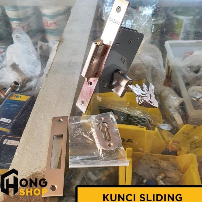 Pintu Geser/Sliding Hdf Woodone Pu Duco Finish Set (Rel+Handle+Kunci)