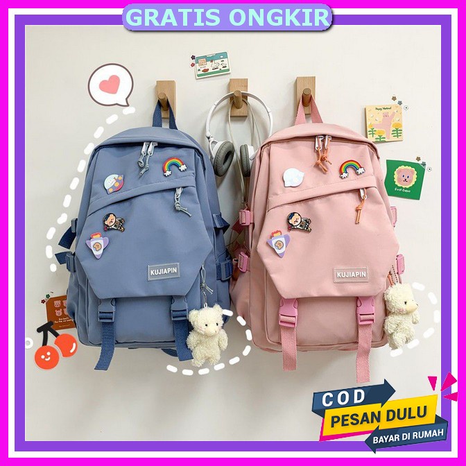 Tas Sekolah Perempuan Sd Cewek Smp Anak Wanita Korean Style Ransel Sekolah Terbaru Kls 2 6 4 3 1 Tk 