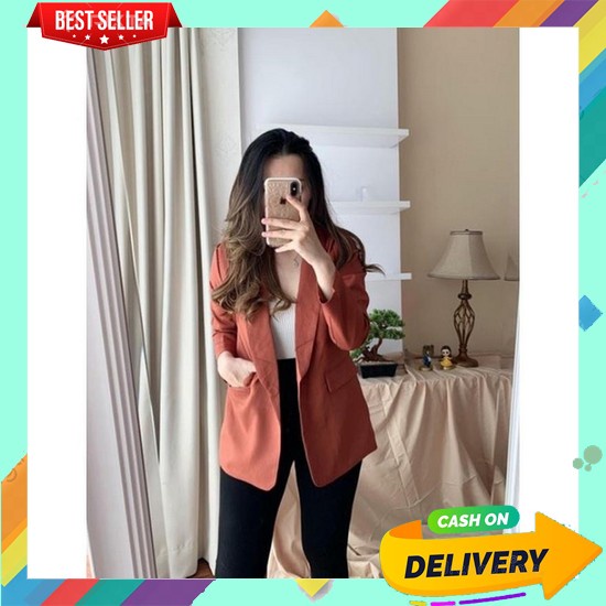 Ios Shop Tiara Blazer Atasan Wanita Kantor Korean Kekinian Ramadhan Muslim Hijab Ootd Lebaran Ramada