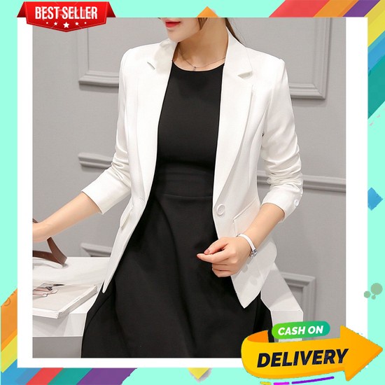 One Set Blazer Setelan Baju Wanita Kantoran Premium Kekinian Blazer Outer Jacket Cardigan Basic Polo