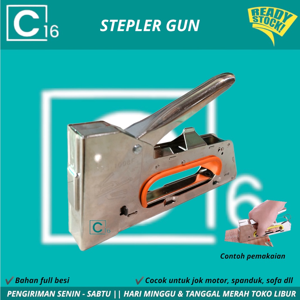 

Stapler Tembak / Cekrekan / Pengokot / Hekter Gun Tacker BERKUALITAS