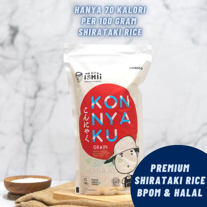 

shirataki rice konnyaku / beras shirataki 1 kg chiajoy untuk diet
