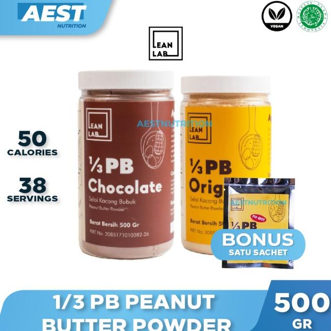 

Lean Lab 1/3 PB Selai Kacang Bubuk 500 gr Peanut Butter Powder