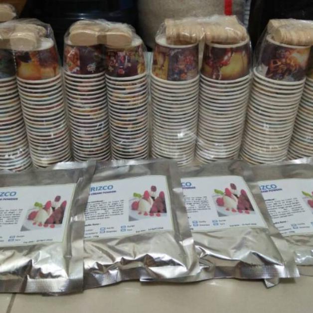 

paket ice cream 4 bubuk + 4 slop cup uk 50 ml Best Seller