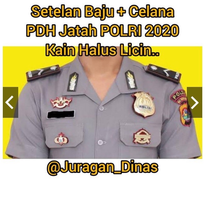 Terlaris 1 Stel Baju Pdh Jatah Polri Kain Halus Licin
