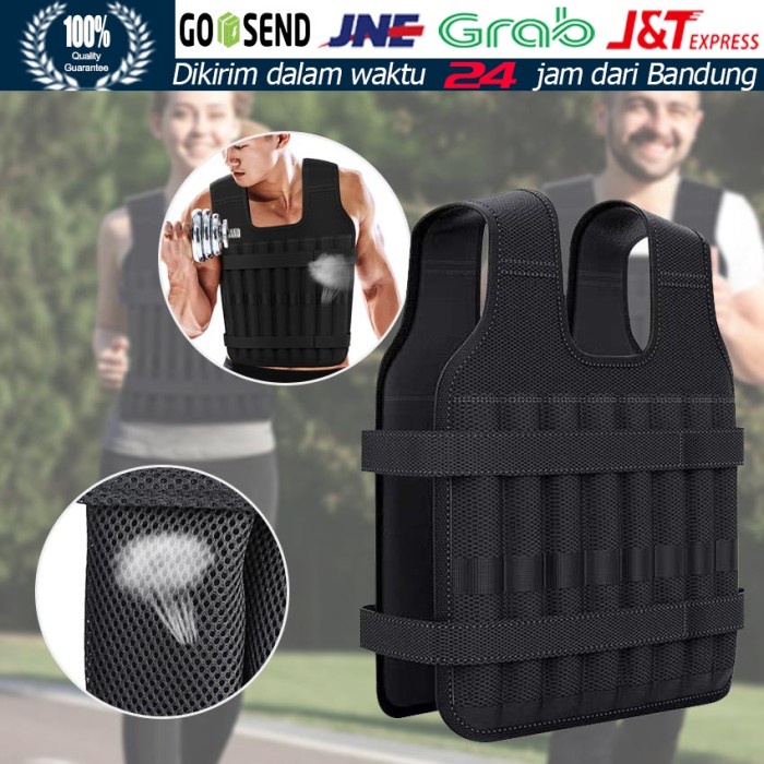 TERBARU NEW PREMIUM WEIGHTED VEST 20/50kg / Rompi Beban Pemberat / Weight Vest