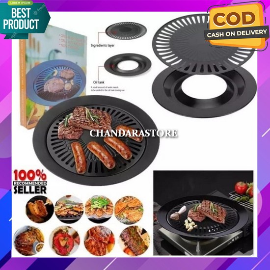 Panggangan Bbq Maspion Fancy 33 Cm Keramik Tertutup Grill Dan Shabu Outdoor G8E7 Otak Otak Barbeque 