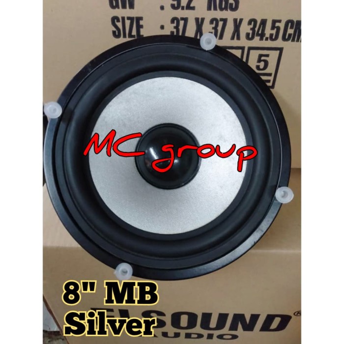 Speaker elsound 8 inch SILVER magnet besar WOOFER 8" MB 150watt ORI