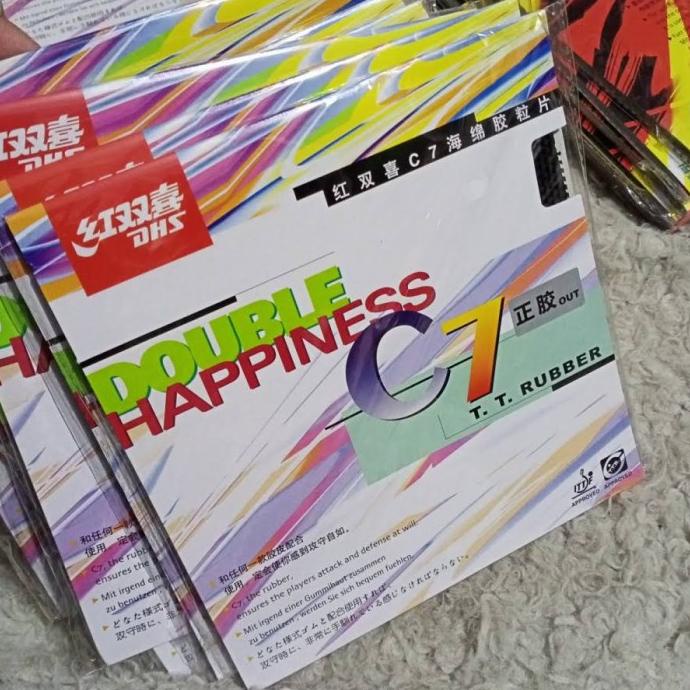 KARET TENIS MEJA BINTIK DHS C7 OX ORIGINAL