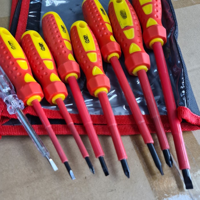 Terlaris Obeng Listrik Set 8Pcs 1000 V Obeng Listrik 1000 Volt