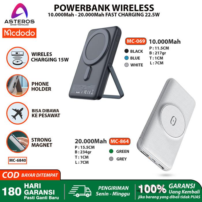 Powerbank [Asteros] Mcdodo Powerbank / Power Bank Magsafe Wireless Fast Charging