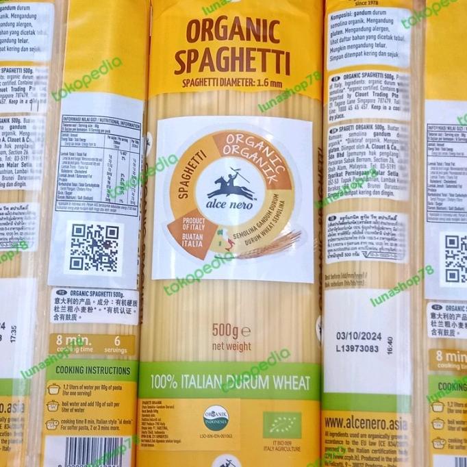 

&<&<&<&] alce nero organic spaghetti / fusilli / penne rigate 500g